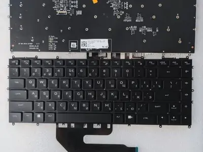 Клавиатура для ноутбука Dell Alienware X15 R2, чёрная, с подсветкой