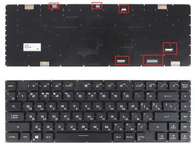 Клавиатура для ноутбука Asus ROG Strix SCAR G533, G533ZS, G533ZM, G533ZX, G533QS, чёрная, без рамки, с RGB подсветкой