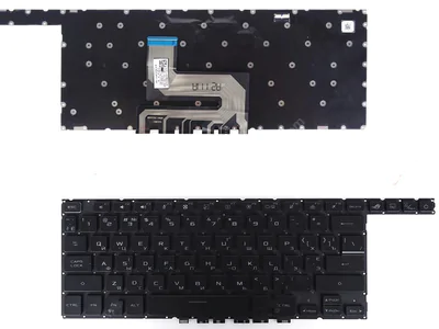 Клавиатура для ноутбука Asus ROG Zephyrus Duo 16 (2023) GX650P, GX650PY, GX650PZ, GX650PV, GX650PI, чёрная, без рамки, с RGB подсветкой