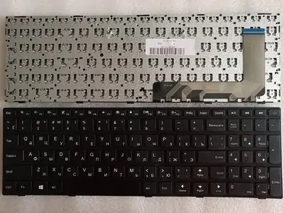 Клавиатура для ноутбука Lenovo IdeaPad 110-17ISK чёрная, с рамкой