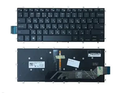 Клавиатура для ноутбука Dell Latitude 3379 чёрная, с подсветкой