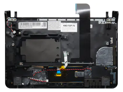Клавиатура для ноутбука Samsung N230 чёрная, верхняя панель в сборе