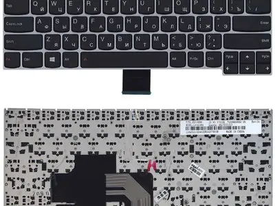 Клавиатура для ноутбука Lenovo IdeaPad V490U чёрная, рамка серая