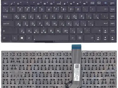 Клавиатура для ноутбука Asus X402 чёрная, без рамки
