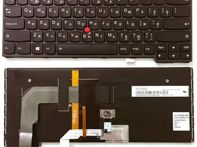 Клавиатура для ноутбука Lenovo Yoga 460 чёрная, с подсветкой