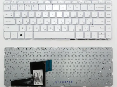 Клавиатура для ноутбука HP Pavilion SleekBook 14-W000 белая, без рамки