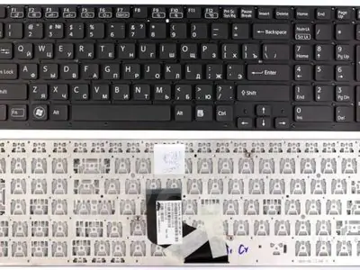 Клавиатура для ноутбука Sony 9Z.N6CLF.A01 чёрная, без рамки