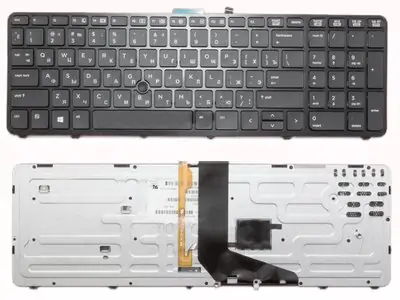 Клавиатура для ноутбука HP ZBook 15 G3 чёрная, с джойстиком