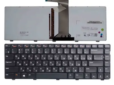 Клавиатура для ноутбука Dell Vostro 3350 чёрная, с подсветкой