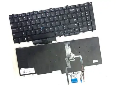 Клавиатура для ноутбука Dell Latitude E5580 чёрная, с подсветкой
