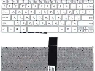 Клавиатура для ноутбука Asus F200LA белая, без рамки