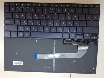 Клавиатура для ноутбука Asus ZenBook Flip S UX370U чёрная, с подсветкой