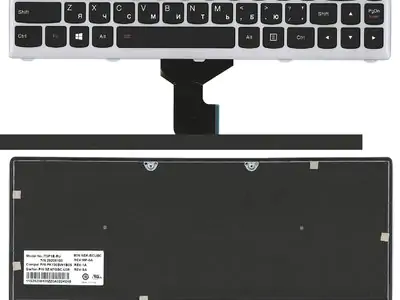 Клавиатура для ноутбука Lenovo NSK-BCUBC чёрная, рамка серая