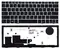 Клавиатура для ноутбука HP EliteBook Revolve 810 G2 чёрная, рамка серая, с подсветкой