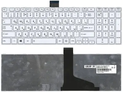 Клавиатура для ноутбука Toshiba Satellite L850D белая, с рамкой