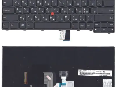 Клавиатура для ноутбука Lenovo ThinkPad T460 чёрная, с рамкой, с подсветкой