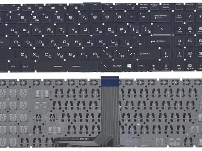 Клавиатура для ноутбука MSI GP62M чёрная, без рамки