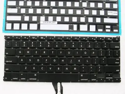 Клавиатура для ноутбука Apple MacBook A1466 чёрная, плоский Enter, с подсветкой