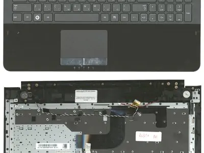 Клавиатура для ноутбука Samsung RC510, RC520 черная, верхняя панель в сборе US