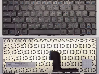 Клавиатура для ноутбука Pegatron H90 чёрная, рамка чёрная