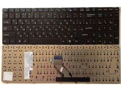 Клавиатура для ноутбука DNS ECS MT50II1 чёрная, с рамкой