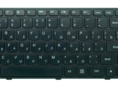 Клавиатура для ноутбука Lenovo IdeaPad 500-15ISK чёрная, рамка чёрная
