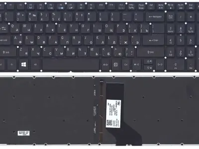 Клавиатура для ноутбука Acer TravelMate P278-MG чёрная, с подсветкой