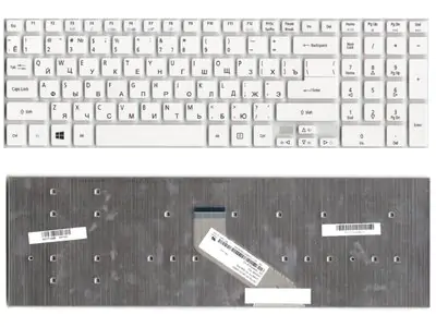 Клавиатура для ноутбука Acer Gateway NV55C белая, без рамки