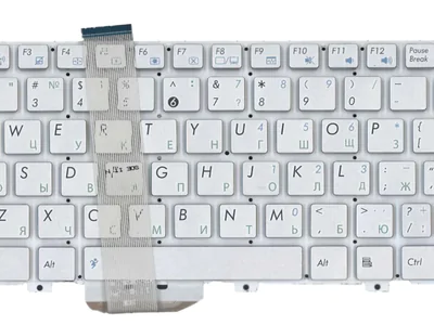 Клавиатура для ноутбука Asus Eee PC 1015 белая, без рамки