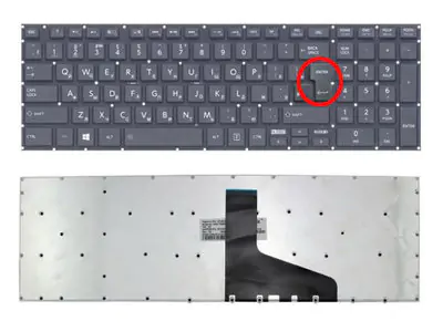 Клавиатура для ноутбука Toshiba Satellite P50-B чёрная, без рамки