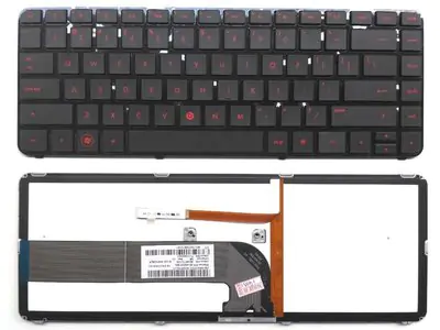 Клавиатура для ноутбука HP Pavilion dm4t-3000 чёрная, с подсветкой