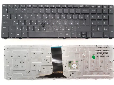 Клавиатура для ноутбука HP Elitebook 8740W чёрная, с джойстиком