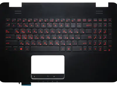 Клавиатура для ноутбука Asus GL551J чёрная, верхняя панель в сборе