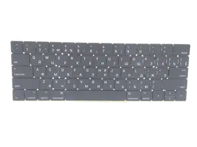 Клавиатура для ноутбука Apple MacBook A1706 Late 2016 - Mid 2017, чёрная, с подсветкой, плоский Enter