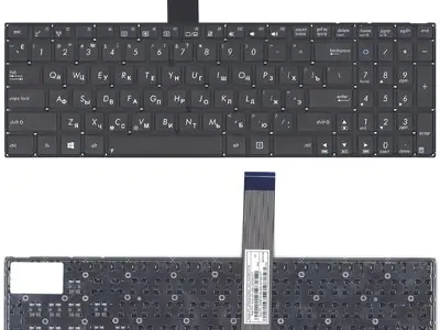 Клавиатура для ноутбука Asus K56CM чёрная, без рамки