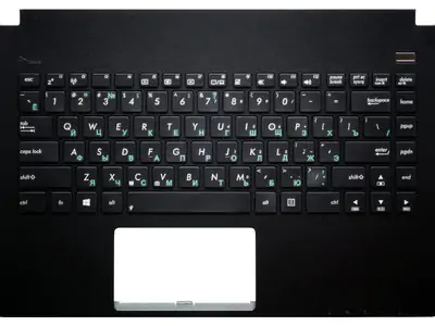 Клавиатура для ноутбука Asus x401a чёрная, верхняя панель в сборе
