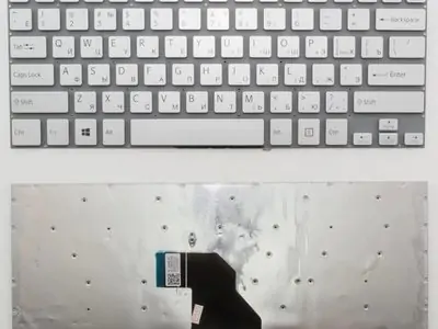 Клавиатура для ноутбука Sony Vaio SVF1421B4E серебряная, без рамки
