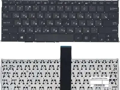 Клавиатура для ноутбука Asus X200CA чёрная, без рамки