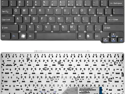 Клавиатура для ноутбука Sony Vaio VGN-SR290PDB чёрная, без рамки