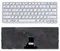 Клавиатура для ноутбука Sony Vaio SVE-14AA11V белая, с рамкой