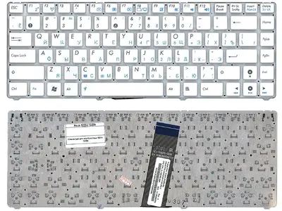 Клавиатура для ноутбука Asus 04GNUP2KUS11-3 белая, без рамки