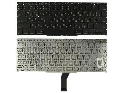 Клавиатура для ноутбука Apple MacBook A1465 чёрная, плоский Enter