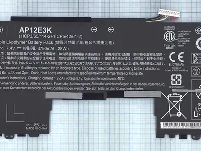 Аккумулятор для ноутбука Acer AP12E3K Original quality