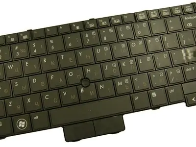 Клавиатура для ноутбука HP EliteBook 2540p чёрная, с джойстиком