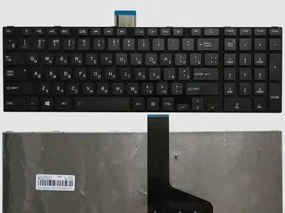 Клавиатура для ноутбука Toshiba Satellite C870 чёрная, рамка чёрная