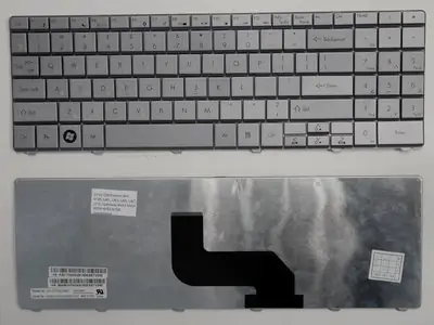 Клавиатура для ноутбука PackardBell Easynote MT85 серебряная