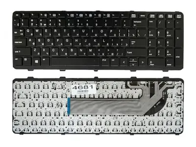 Клавиатура для ноутбука HP Probook 450 G2 чёрная, с рамкой