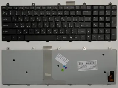 Клавиатура для ноутбука Clevo X511 чёрная, с подсветкой