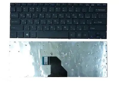 Клавиатура для ноутбука Sony Vaio SVF1421B4E чёрная, без рамки