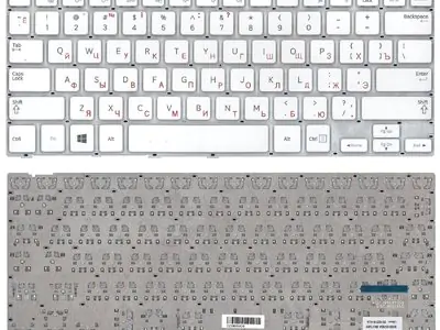 Клавиатура для ноутбука Samsung SN3730W белая, без рамки